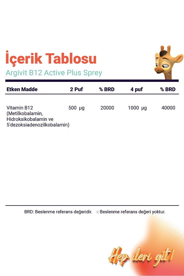 Active Plus B12 Vitamin Metilkobalamin,hidroksikobalamin,adenozilkobalamin Sprey 30 ml - 5