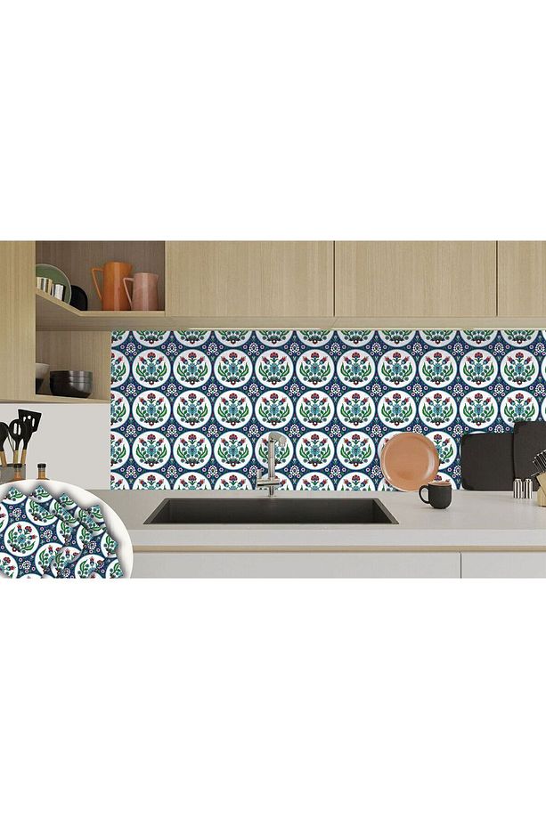 Kendinden Yapışkanlı Metraj Çini Desenli Pvc Karo 30x30 Cm (33 ADET) 3m2 - 5