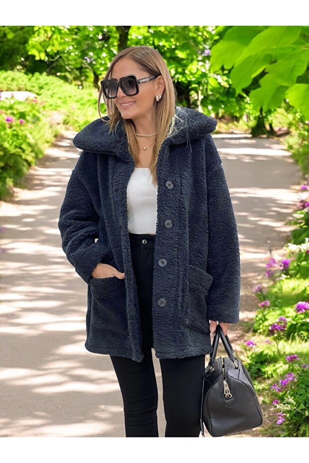 Kışlık Rahat Peluş Ceket - 2