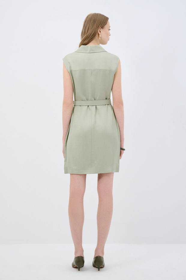 Körüklü Cepli Elbise - 7