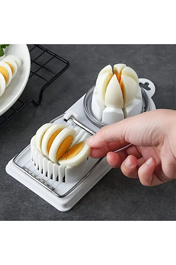 Dual Function Egg Slicer and Cutter Perfect Sliced Egg Practical and Fast to Use - 1