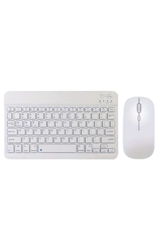 Kablosuz Bluetooth Klavye ve Mause Seti Android İos Windows Uyumlu Slim Tablet Pc Klavyesi - 2
