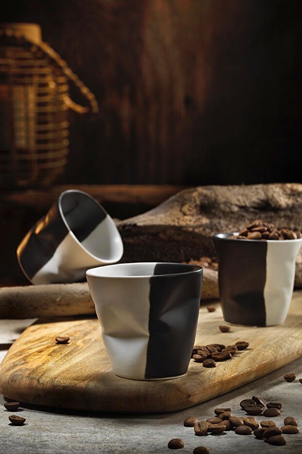 Crash 2-Person Mug Set 200 Cc Creamy Black