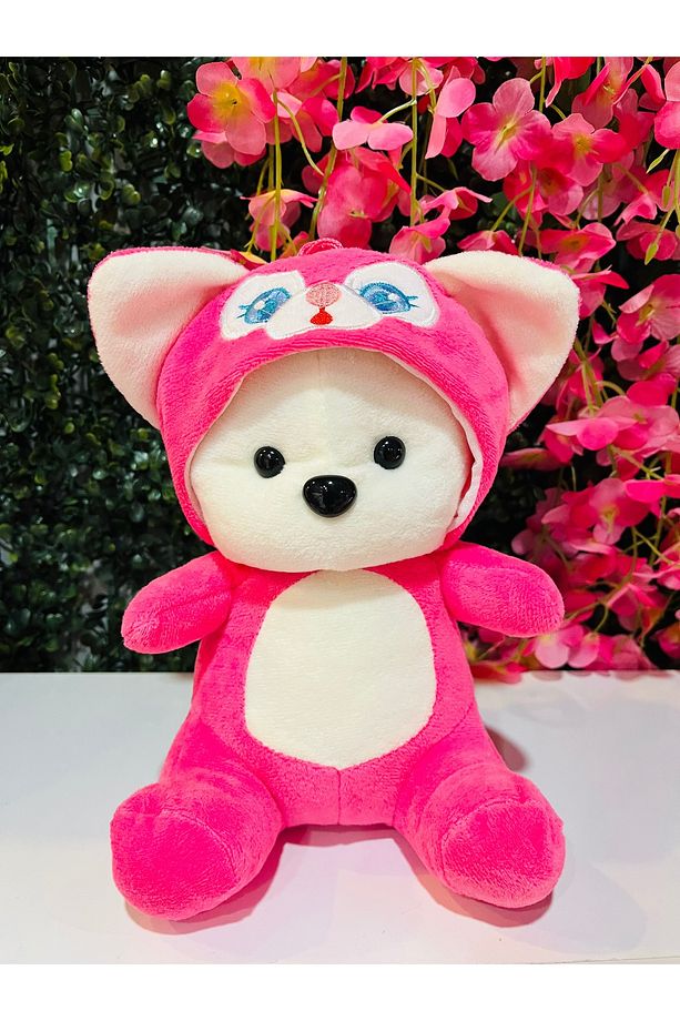 Puffy Hug Kapüşonlu Peluş Ayıcık - 2