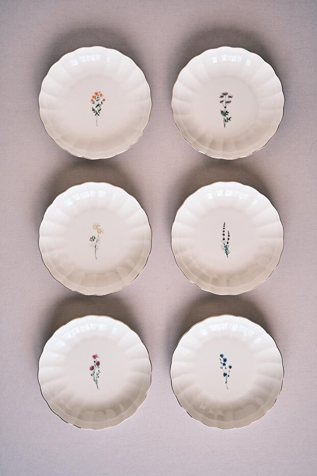 Emlx Porcelain Tiny Miny - 6 Pieces 20 cm Pit Dinner Plate Shpsellby 986362