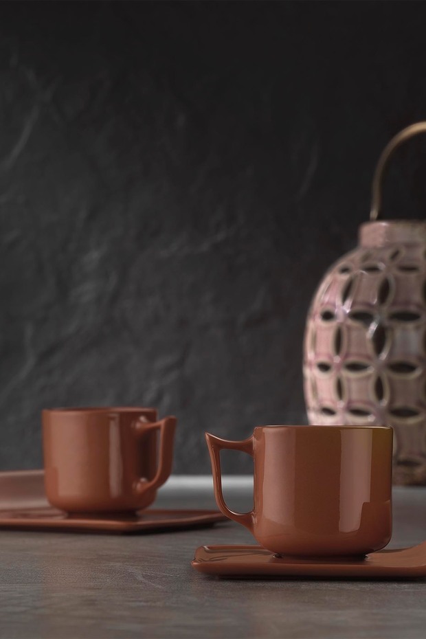 Despina 4 Piece Coffee Set for 2 Persons Red