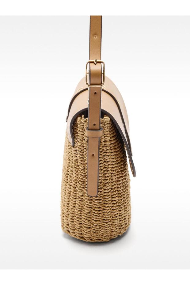 Hasır Görünümlü Çapraz Çanta - 3