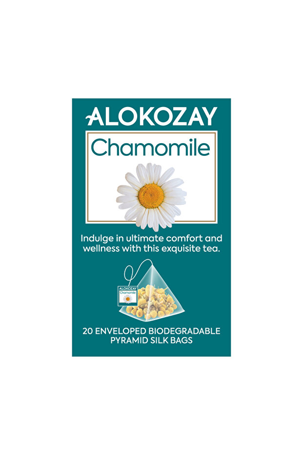 Herbal Chamomile Tea - 20 Silken Pyramid Tea Bags (Biodegradable)