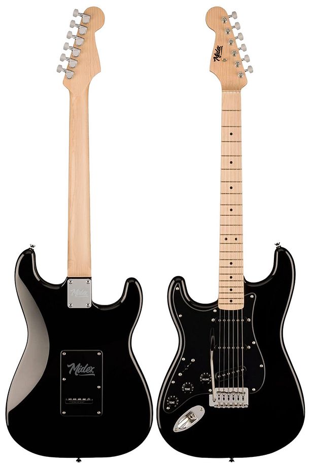 RPH-31BK Solak Elektro Gitar Seti Maple Klavye Strat Kasa SSS Manyetik - 5