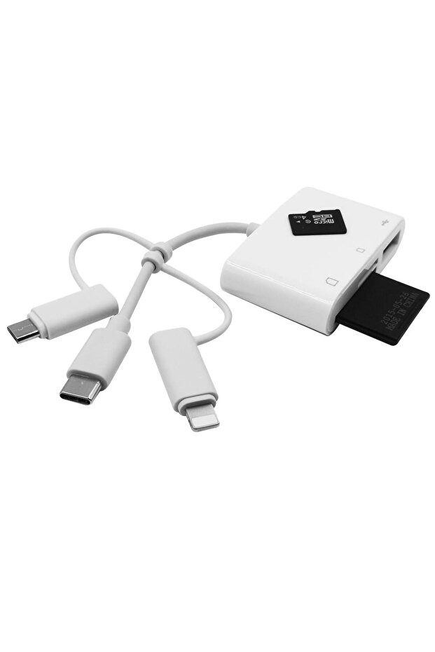 Type-c Iphone Micro Usb Çok Fonksiyonlu Usb Otg Kart Okuyucu - 3