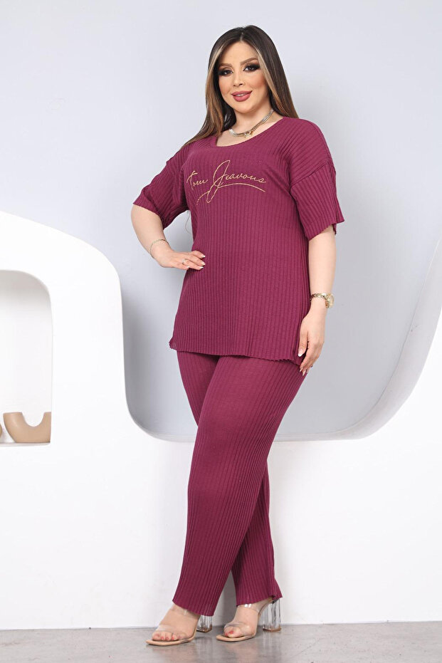 Plus Size Pajama Set - 4