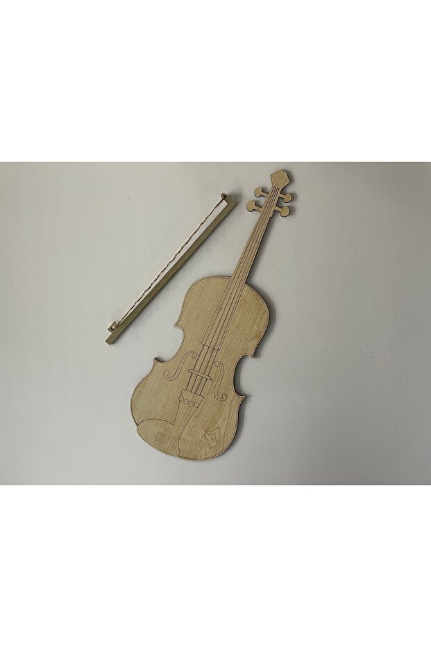 Kids Violin Wood Mdf Laser Cut Violin 3mm (18.5*51cm) Special for April 23 Activities