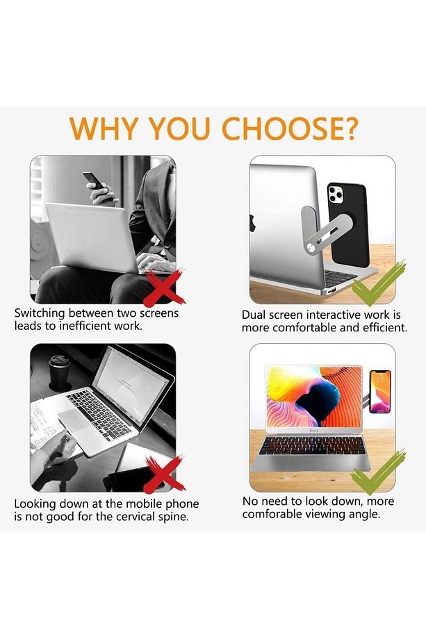 Ayarlanabilir Pc Bilgisayar Monitör Telefon Tutucu Stand M17 - 6