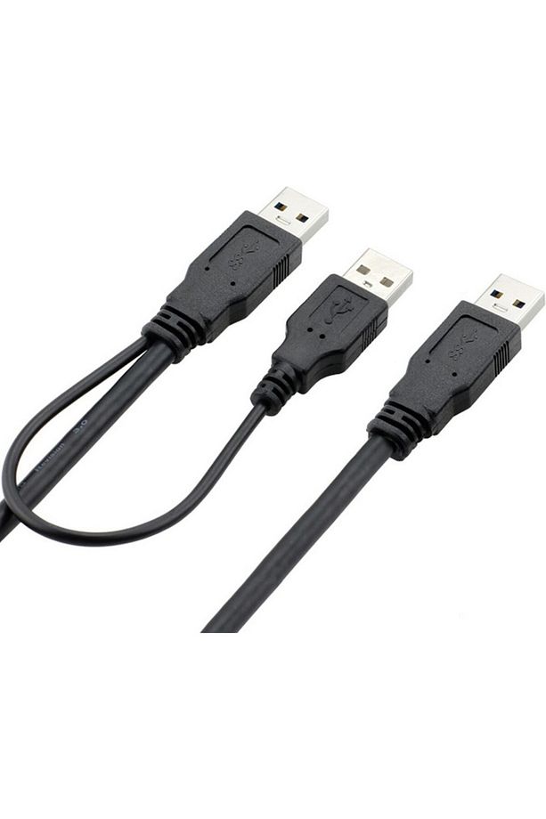 Harici Diskler Için Y Kablo 3 Uçlu Usb 2.0 Kablo - 2
