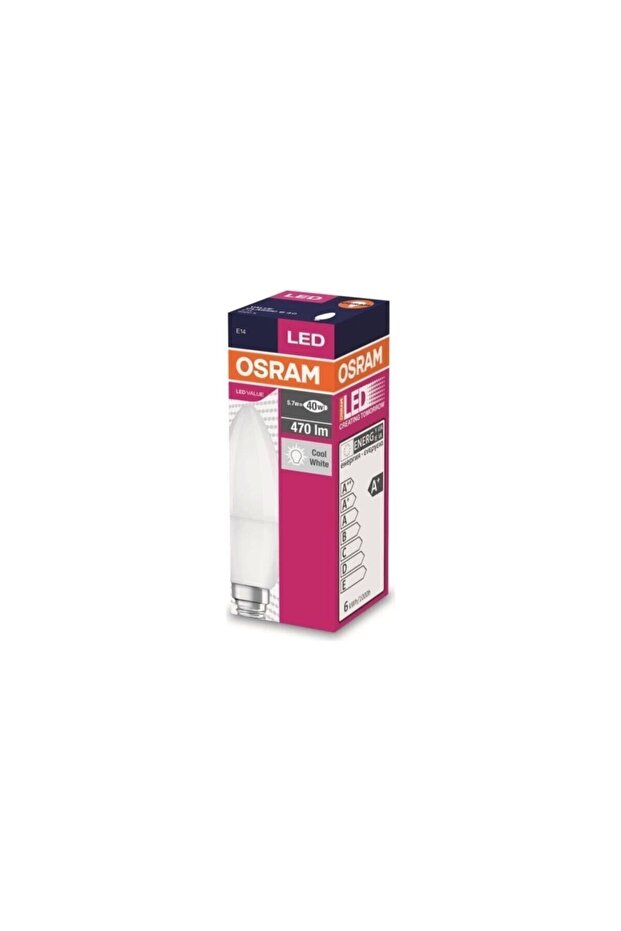 Ledvalue 4,9-5w (40W) Led Mum Ampul Beyaz 6500k - E14 Duy - 1