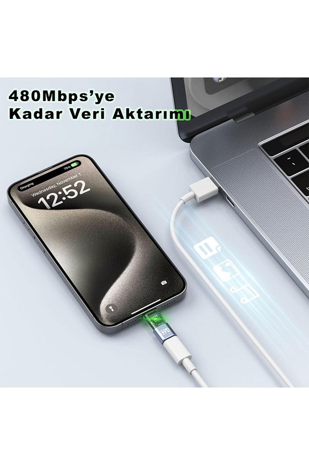 Lightning To Type C Pd Destekli Hızlı Şarj Çevirici Adaptör JH-115 - 6