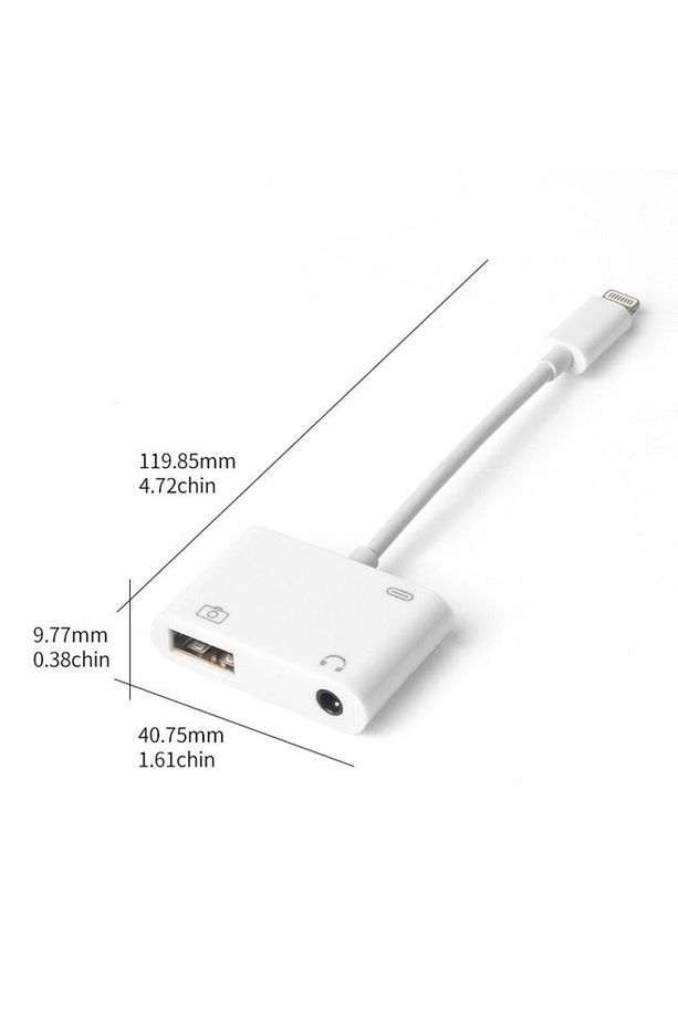 Iphone Lightning 3.5 Mm Kulaklık Ve Usb 3.0 Kamera Hub Adaptör - 2