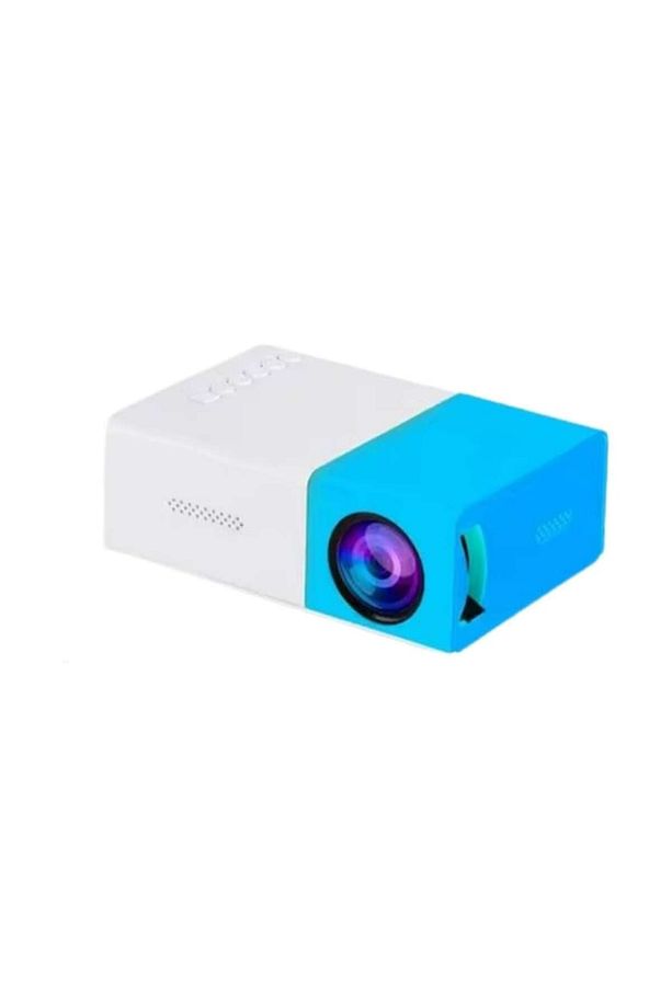 YG300 Mini 720P Android Wireless Bluetooth Destekli Portatif Projeksiyon Cihazı Mavi - 2