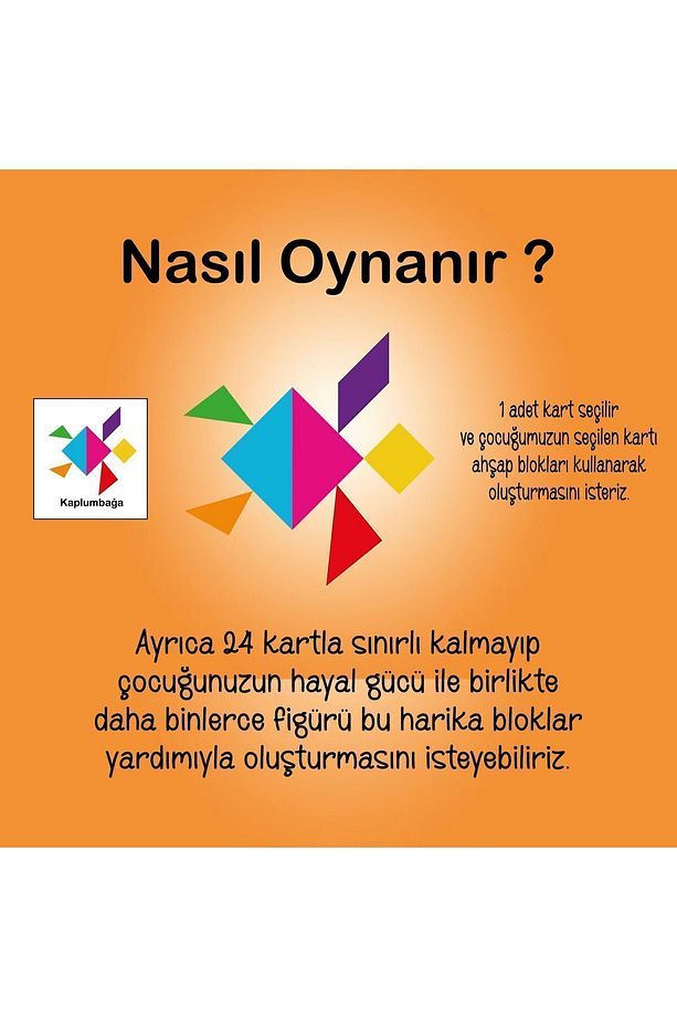 Tangram, Mega Boy Ahşap Tangram, 7 Parça Ahşap Zeka ve Strateji Oyunu, - 5