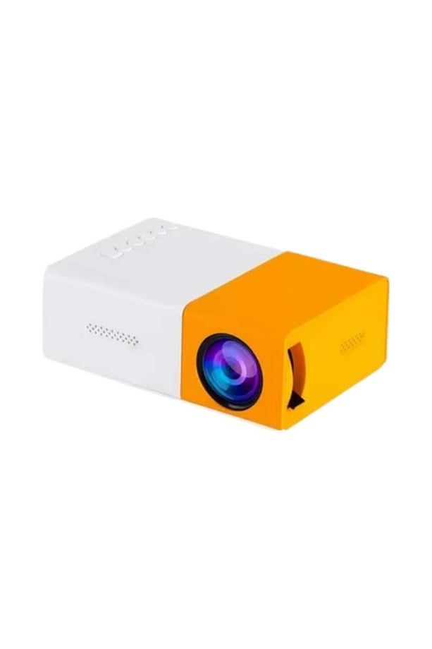 YG300 Mini 720P Android Wireless Bluetooth Destekli Portatif Projeksiyon Cihazı Sarı - 2