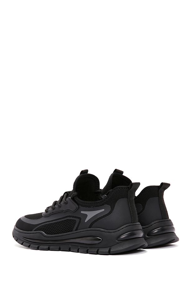 Zero Erkek Siyah Bağcıklı Kumaş Sneaker 25sfd69156f - 6