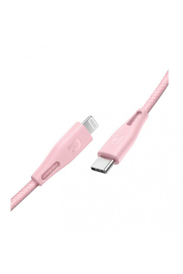 سلك راف باور USB-C إلى لايتنينق بطول 30 سم - وردي
