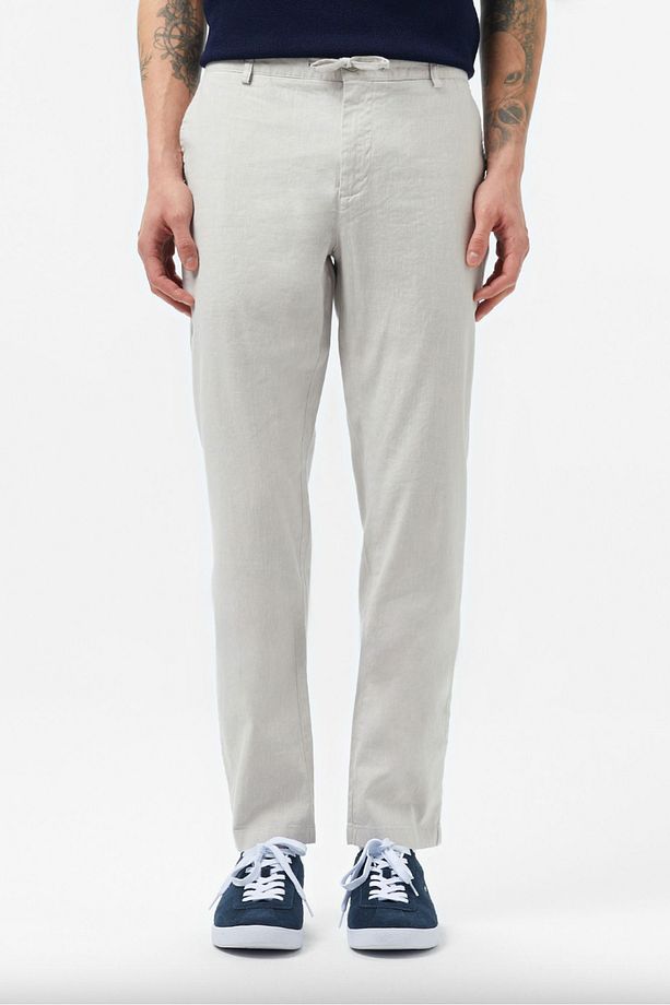 Men's Regular Fit Linen Twill Pants - 1