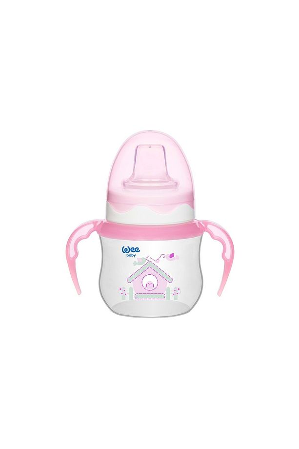 Akıtmaz Kulplu Bardak 250ml Pp (ANTİKOLİK) (KOD:754) - Pembe - 1