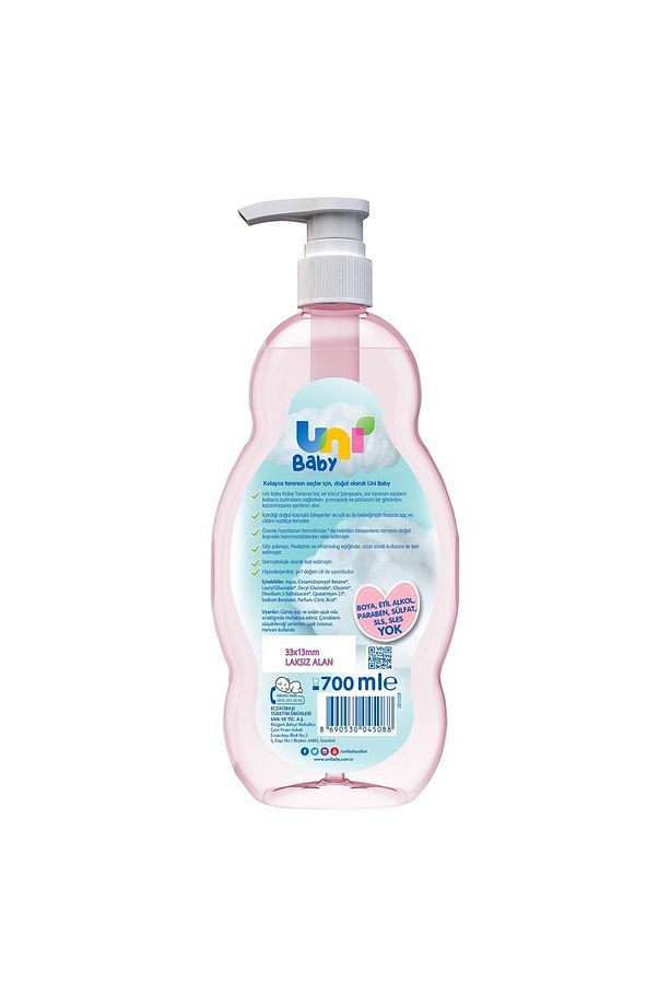 Bebek Kolay Tarama Saç Ve Vücut Şampuanı 700ml (POMPALI) (5 Lİ SET) - 8