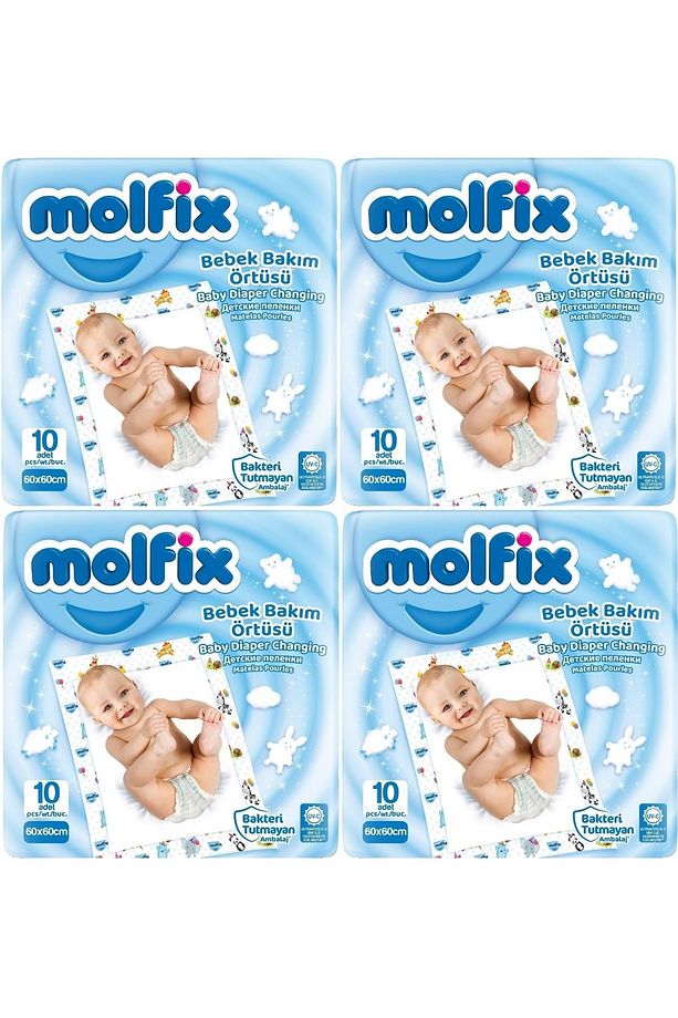 Bebek Bakım Alt Açma Örtüsü 4 Lü Set 40 Adet (4PK*10) - 1