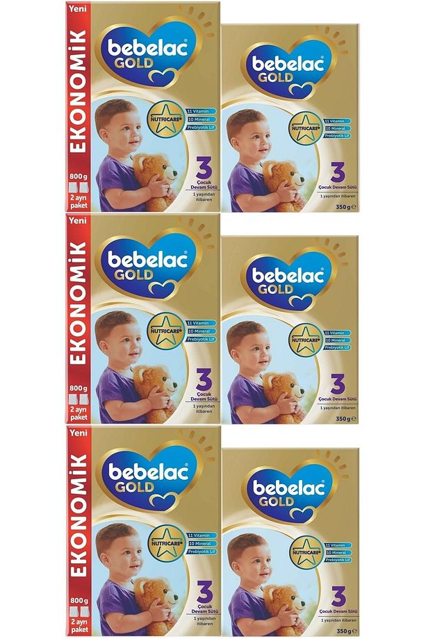 Gold 1150gr (800GR 350GR) No:3 Devam Sütü (1 YAŞ) (3 LÜ SET) - 1
