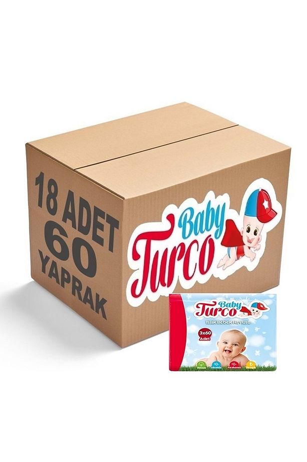 Islak Havlu Mendil Klasik (18 Lİ SET) 60 Yaprak Plastik Kapaklı (6PK*3) - 1