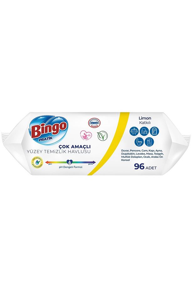 Clean Yüzey Temizlik Havlusu 96 Yaprak Limon Kokulu Plastik Kapaklı (4 LÜ SET) 384 Yaprak - 3