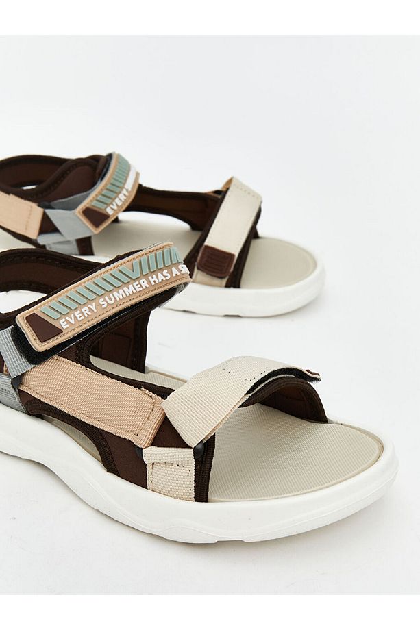 LCW STEPS Kahverengi Cırt Cırtlı Erkek Çocuk Sandalet - 3