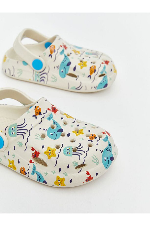 LCW STEPS Bej Baskılı Erkek Bebek Plaj Sandaleti - 3