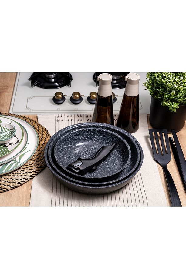 | PRATİCA SERİSİ | TAVA SET | 4 PARÇA | GRİ - 5