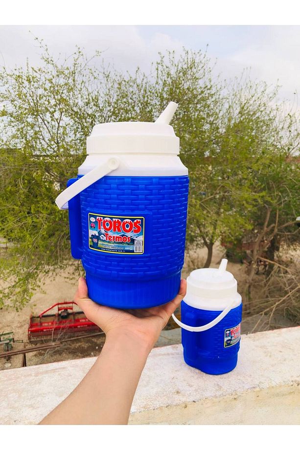 Toros piknik,kamp,sporcu,soğuk su termosu 2 litre pipetli askılı termos termus 1 adet - 8
