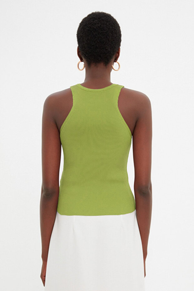 Açık Yeşil Fitilli İnce Triko Bluz TWOSS21BZ0090 - 5
