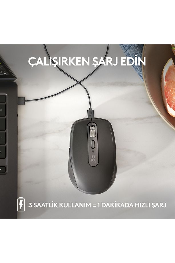 MX Anywhere 3S Kompakt 8000 DPI Optik Sensörlü Sessiz Bluetooth Kablosuz Mouse - Pembe - 8
