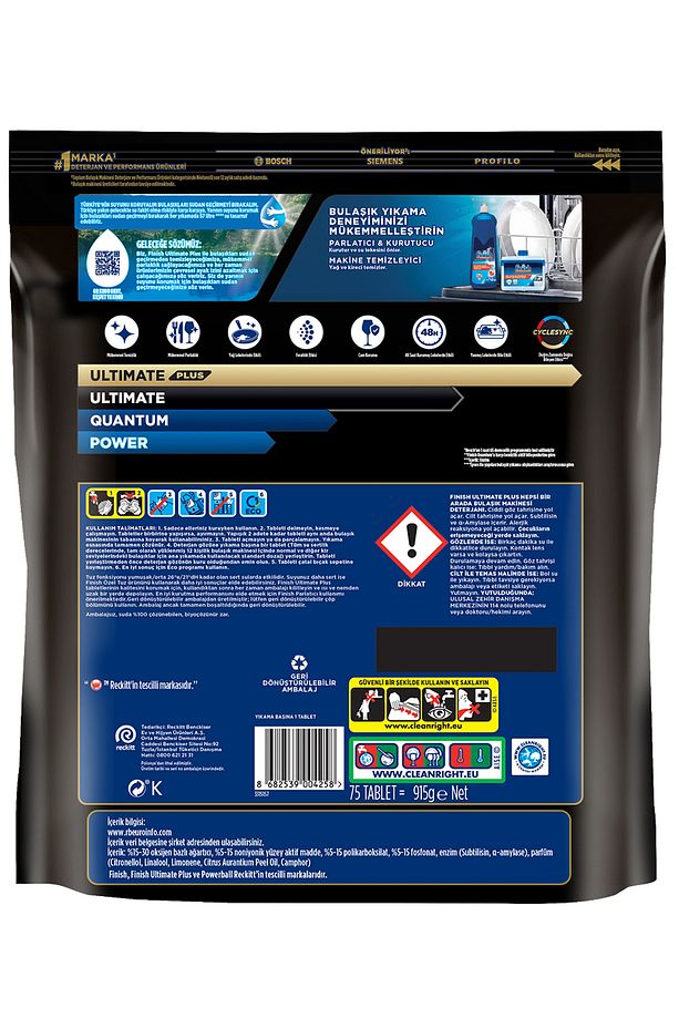 Ultimate Plus Hepsi Bir Arada Bulaşık Makinesi Deterjanı Kapsül Tablet 150 Adet (75 x 2'li) - 10