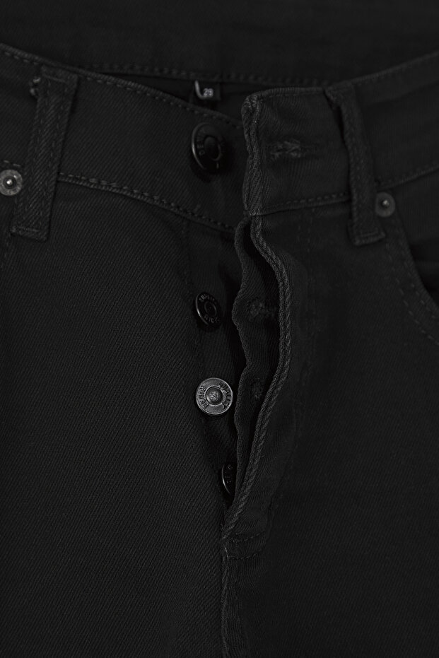 Siyah Smoke Skinny Fit Esnek Kumaş Jeans Kot Pantolon TMNAW25JE00013 - 8