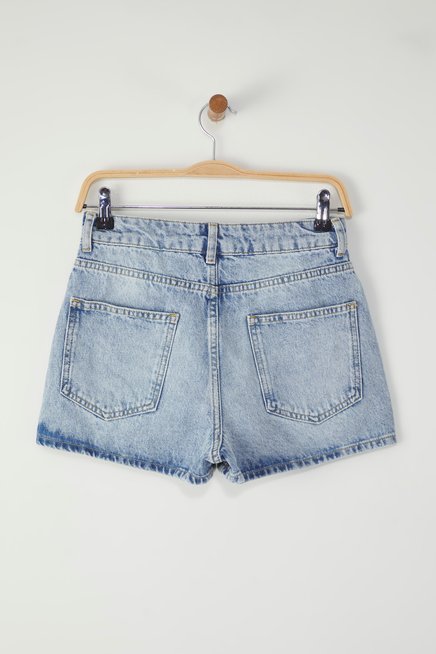 Mavi More Sustainable Yüksek Bel Mini Denim Şort TWOSS25SR00175 - 6