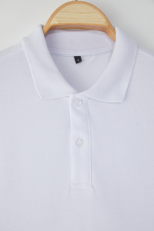 Siyah-Beyaz 2'li Regular/Normal Kesim %100 Pamuklu Polo Yaka T-shirt - 3
