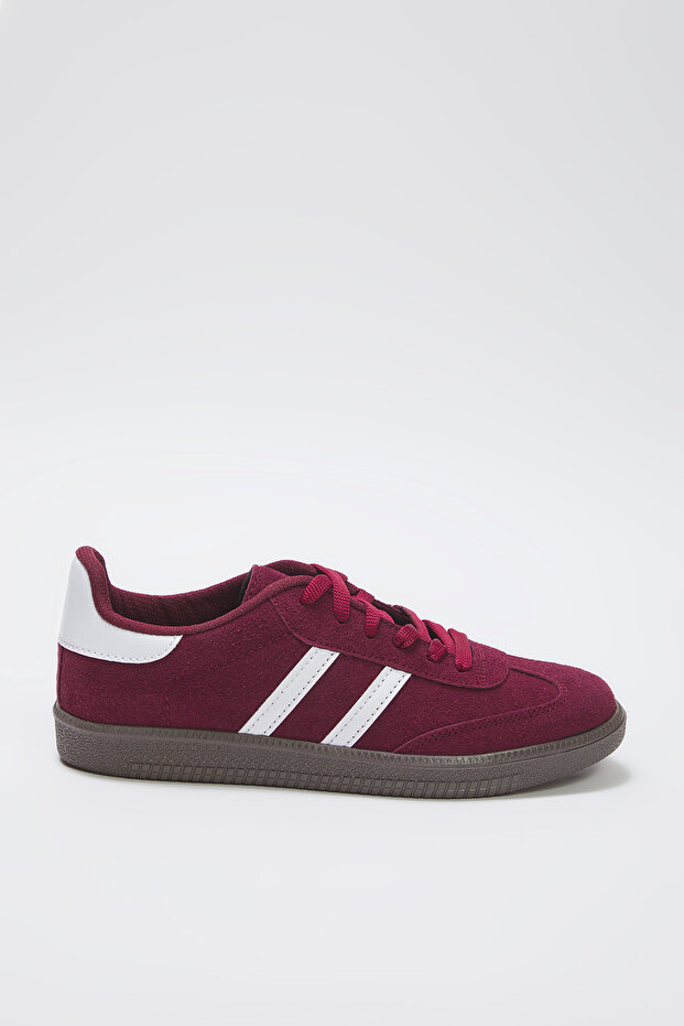 Bordo Retro Bağcıklı Kadın Spor Ayakkabı TAKAW25SN00005 - 3