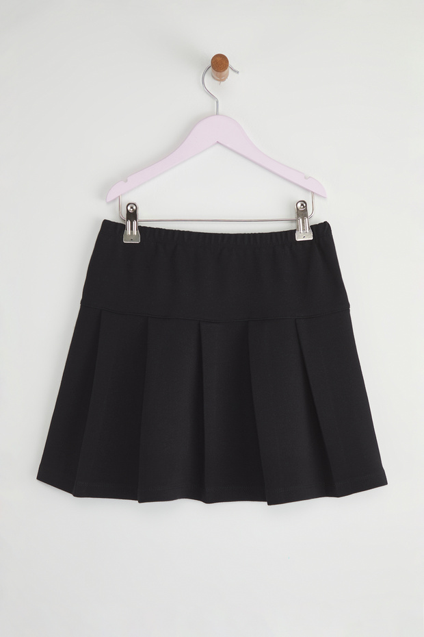 Schwarzer, gerader Mini-Strickrock TKDSS25ET00000 - 2