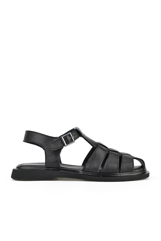 Women's Genuine Leather Sandals 1511047 Z600 Black