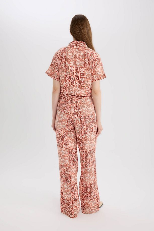 Regular Fit Geniş Bol Paça Desenli Pantolon D4631AX25SP - 7