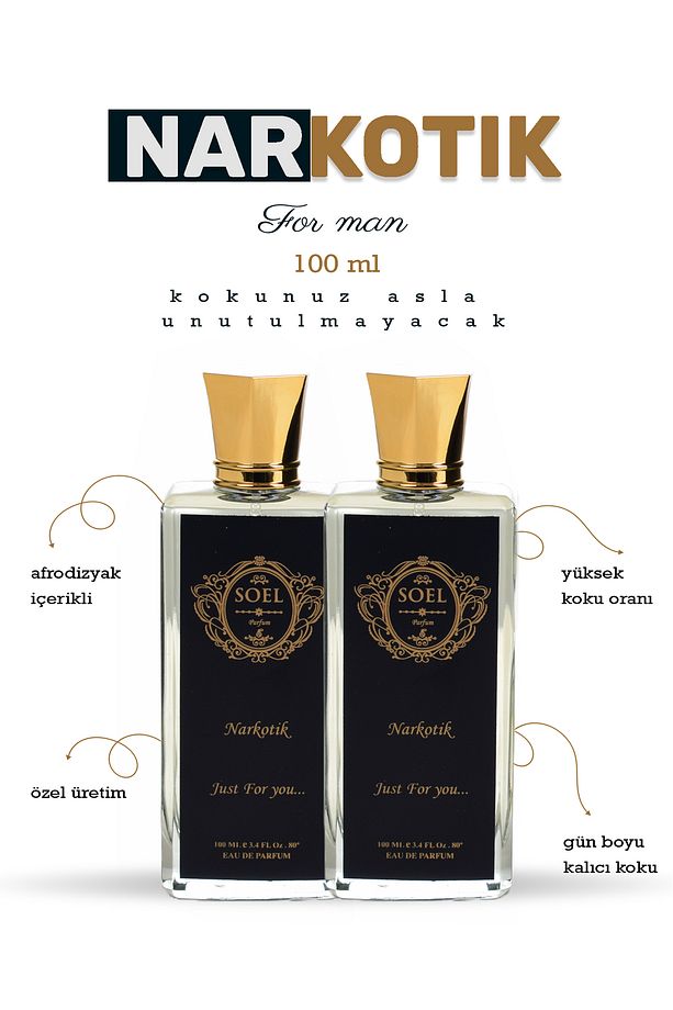Narkotik Erkek Parfüm 2 Adet 100ML EDP - 4