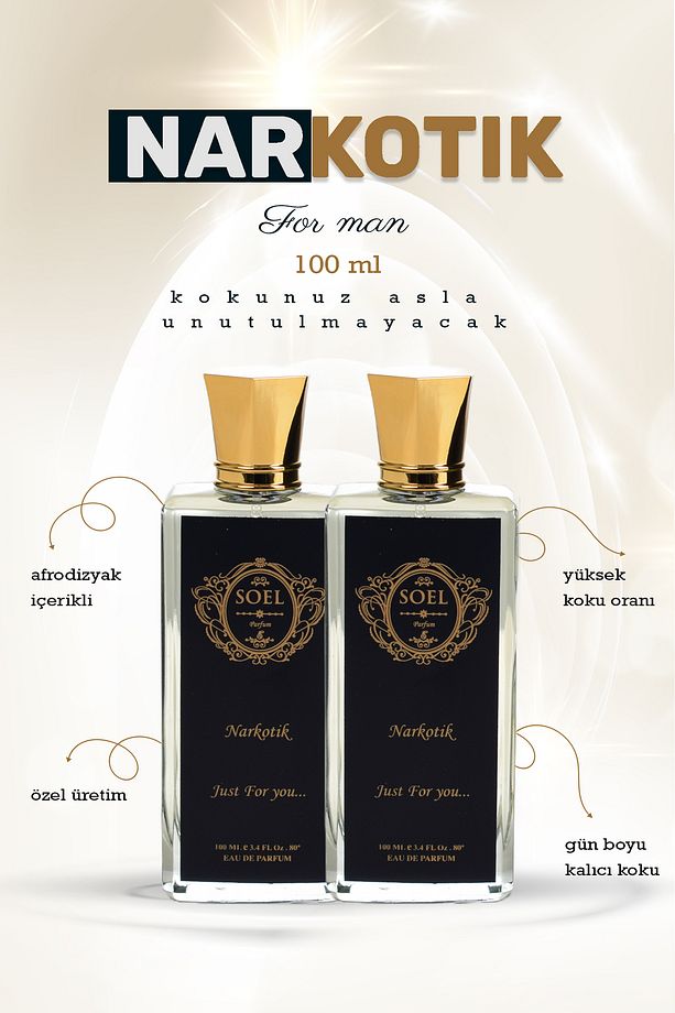 Narkotik Erkek Parfüm 2 Adet 100ML EDP - 1