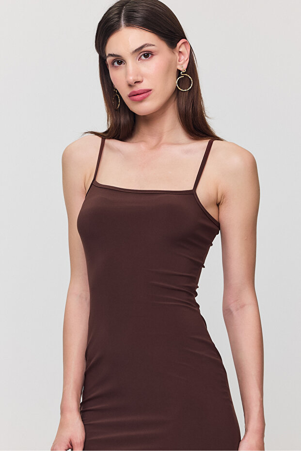 Strappy Body-Hugging Casual Midi Dress